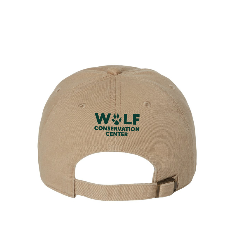 Wolf Silhouette Adjustable Baseball Cap Khaki