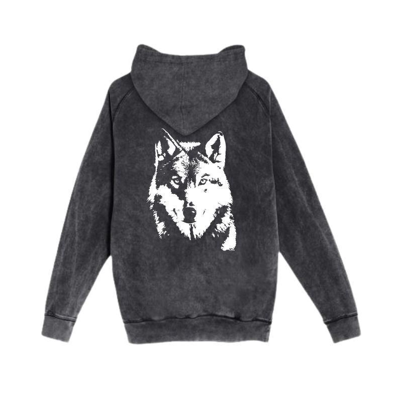 Silas Vintage Black Hooded Sweatshirt