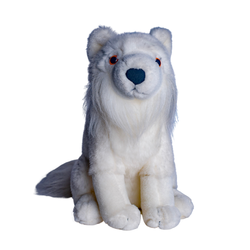 White Arctic Wolf Plush 12