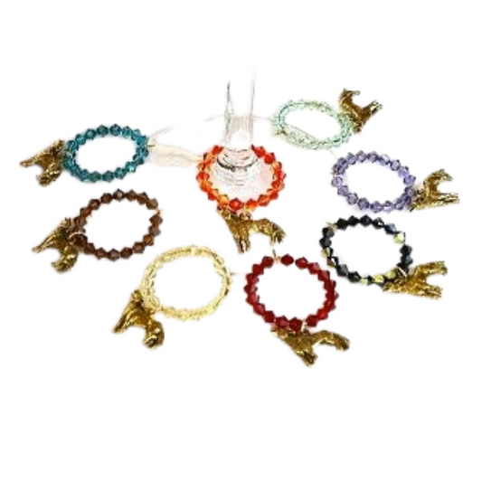 Kasaro Designs: Wolf Wine Glass Charms
