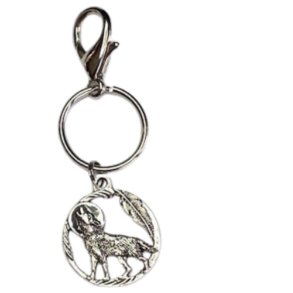 Kasaro Designs: Wolf Charm Zipper Pull