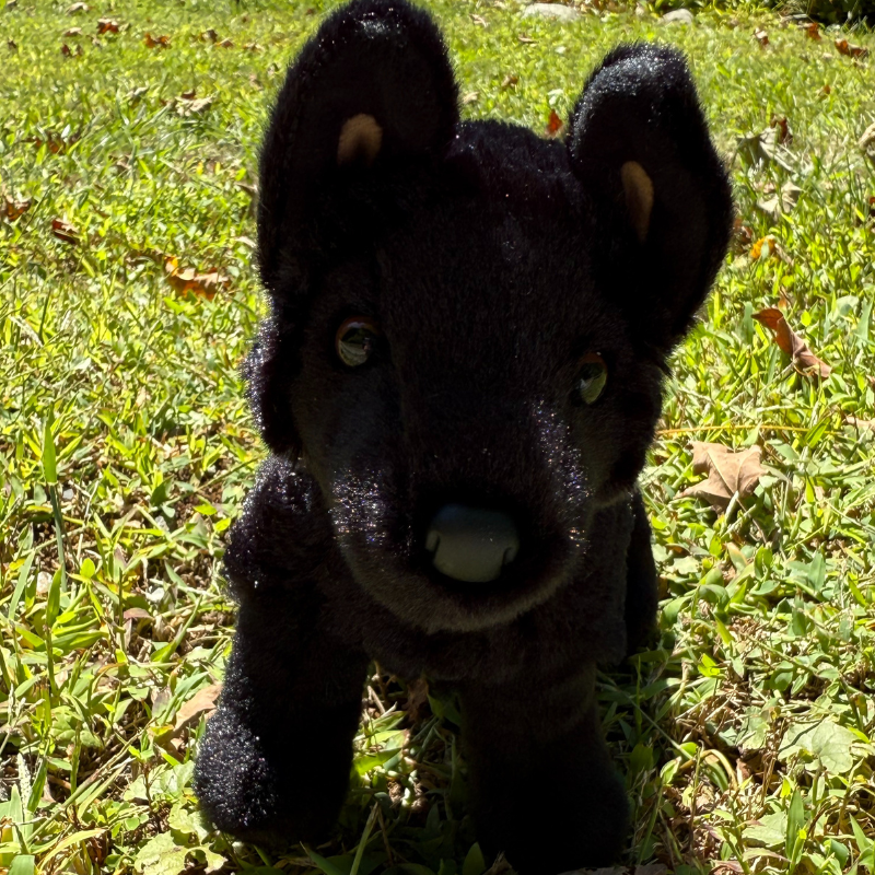 Black Standing Wolf Stuffy