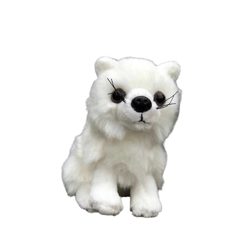 white wolf plush toy