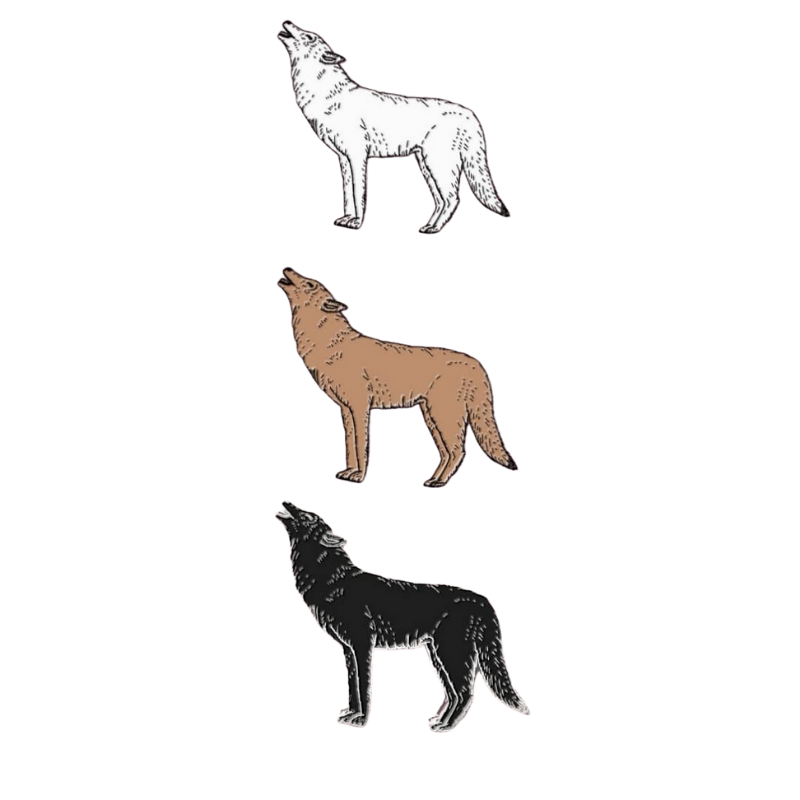 Atka Wolf Pin