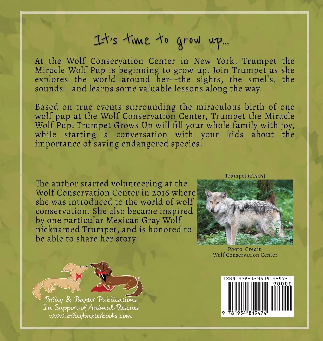 Trumpet The Miracle Wolf Pup: Trumpet Grows Up (Hardcover)