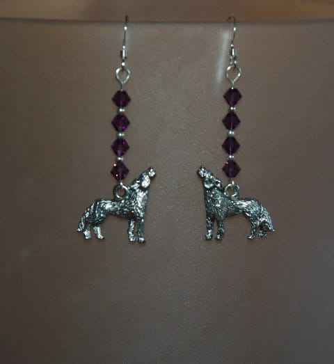 Kasaro Designs: Swarovski Crystal and Pewter Charm Earrings