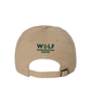 Wolf Silhouette Adjustable Baseball Cap Khaki