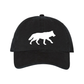 Wolf Silhouette Adjustable Baseball Cap Black