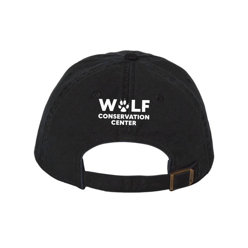 Wolf Silhouette Adjustable Baseball Cap Black