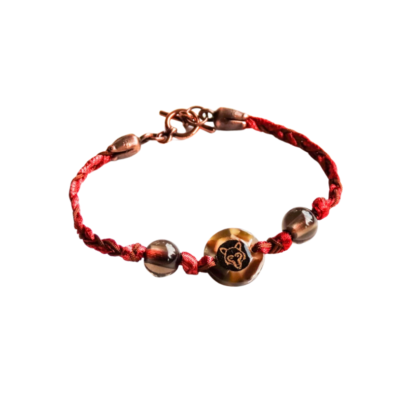 ANIMAN® Red Wolf Emblem Bracelet