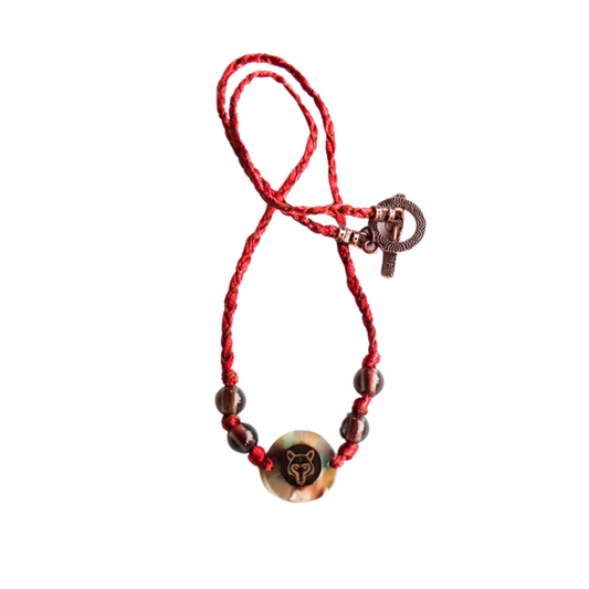 ANIMAN® Red Wolf Emblem Necklace