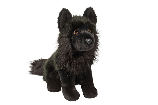 Kinari 12-inch Black Wolf Plush