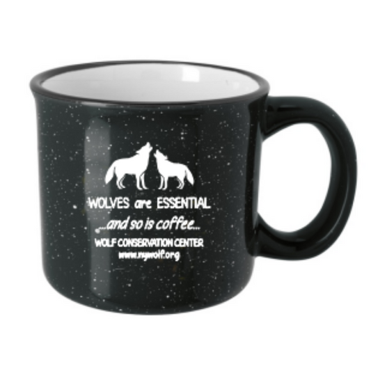 "Wolves are Essential...and so is coffee" Black Mug