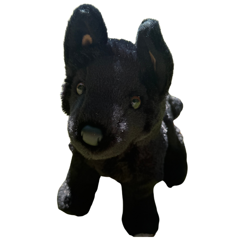 Black Standing Wolf Stuffy