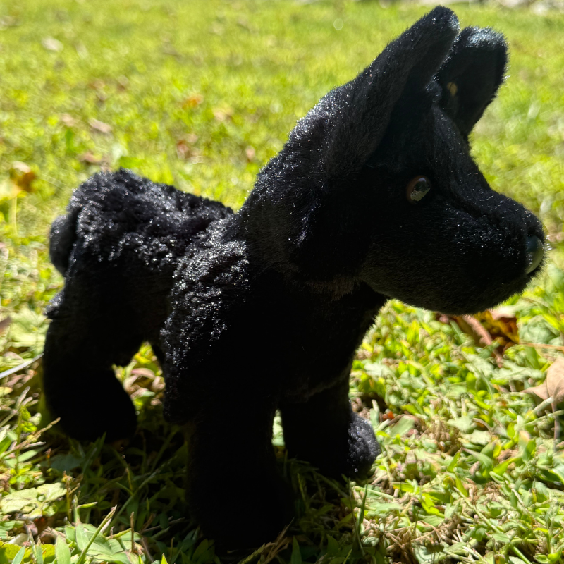 Black Standing Wolf Stuffy