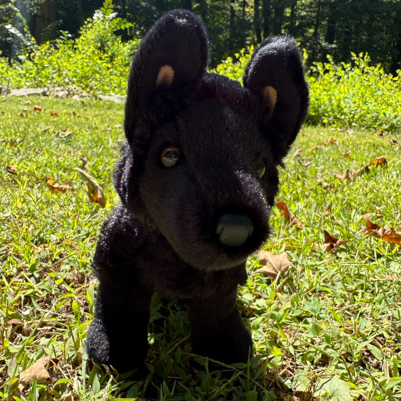 Black Standing Wolf Stuffy