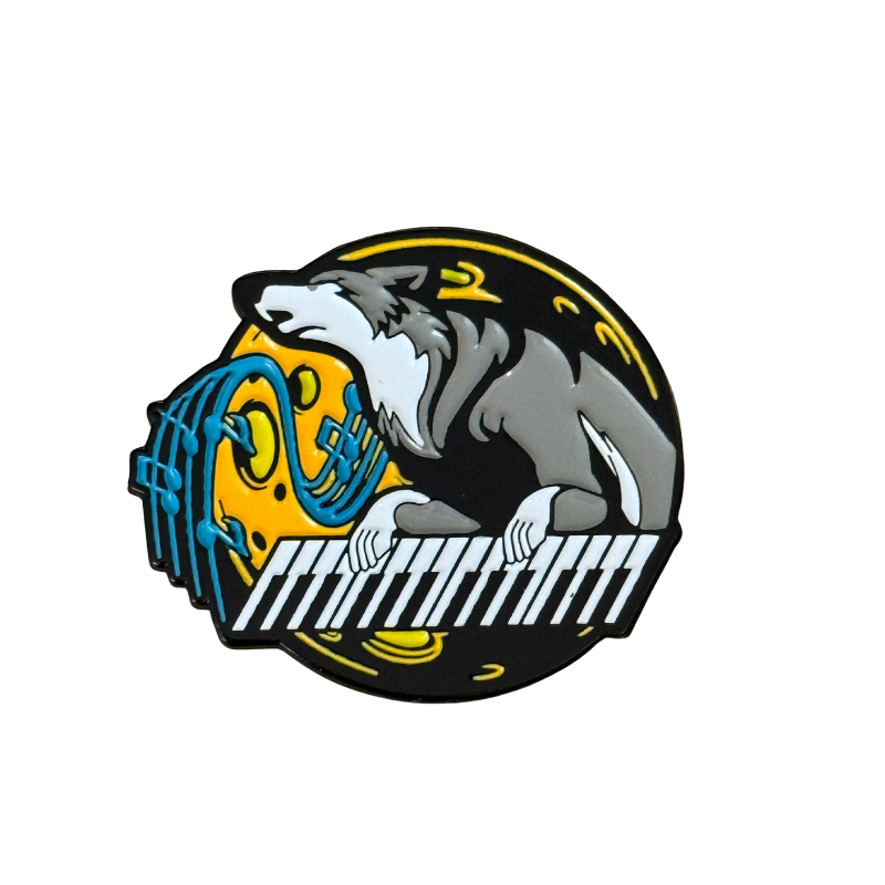 Musical Wolf Pin