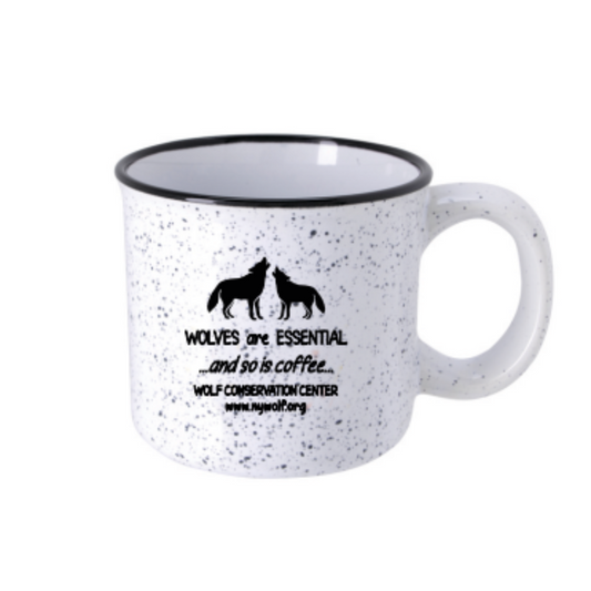 "Wolves are Essential...and so is coffee"  White Mug