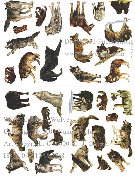 Stiker Wolves Wild Stickers - Wolves – Wolf Conservation Center