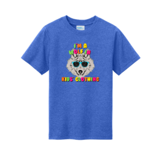 Youth Wolf In Kids' Clothing Shirt Blue