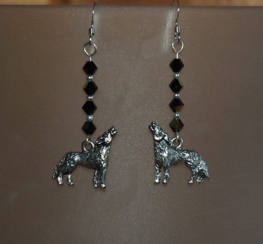 Kasaro Designs: Swarovski Crystal and Pewter Charm Earrings